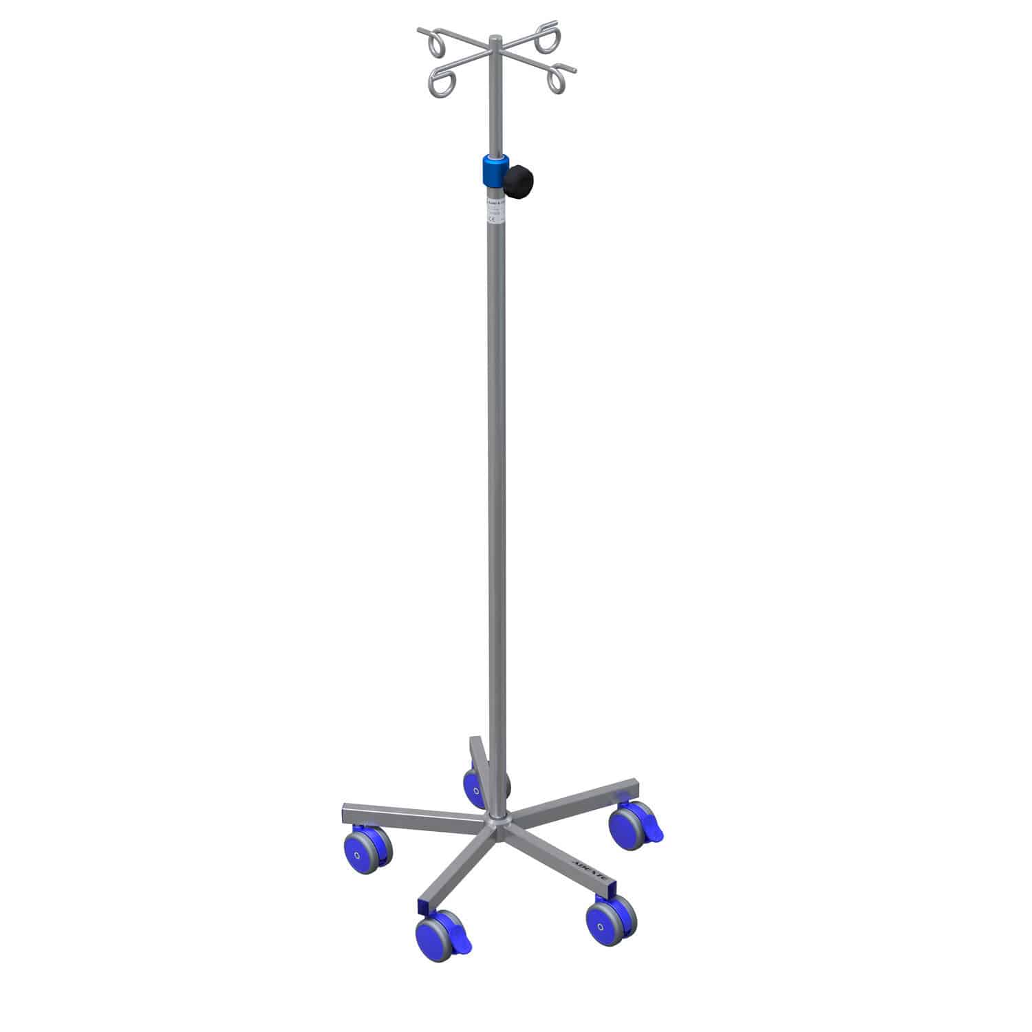 Iv Pole On Casters Adexte Hook Stainless Steel