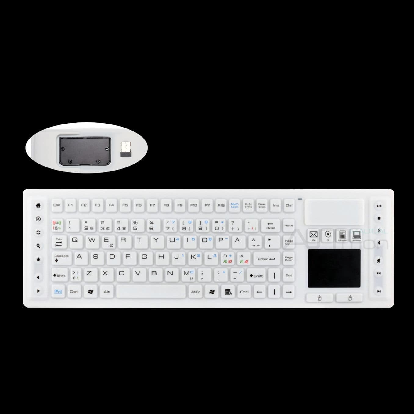 Medical Keyboard With Touchpad Atm Sk Bt Shezhen Aitmon