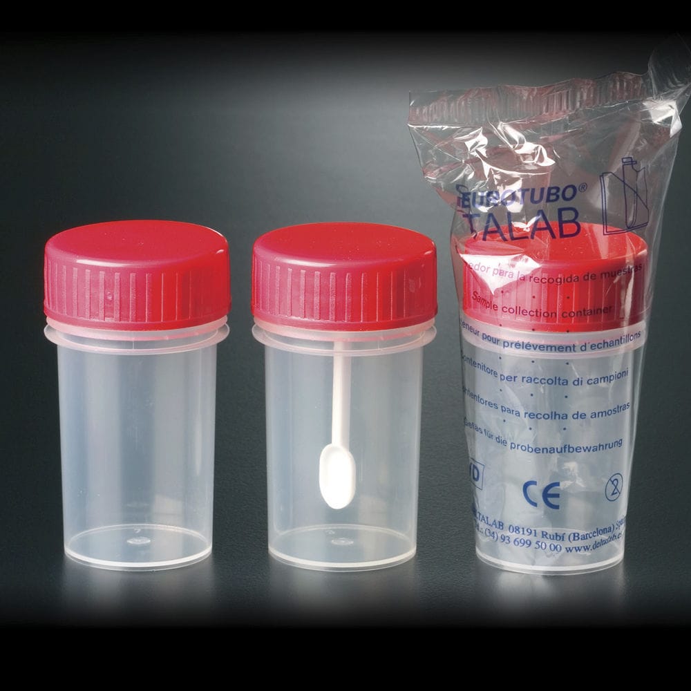 Polyethylene Sample Container 409802 Deltalab With Screw Cap