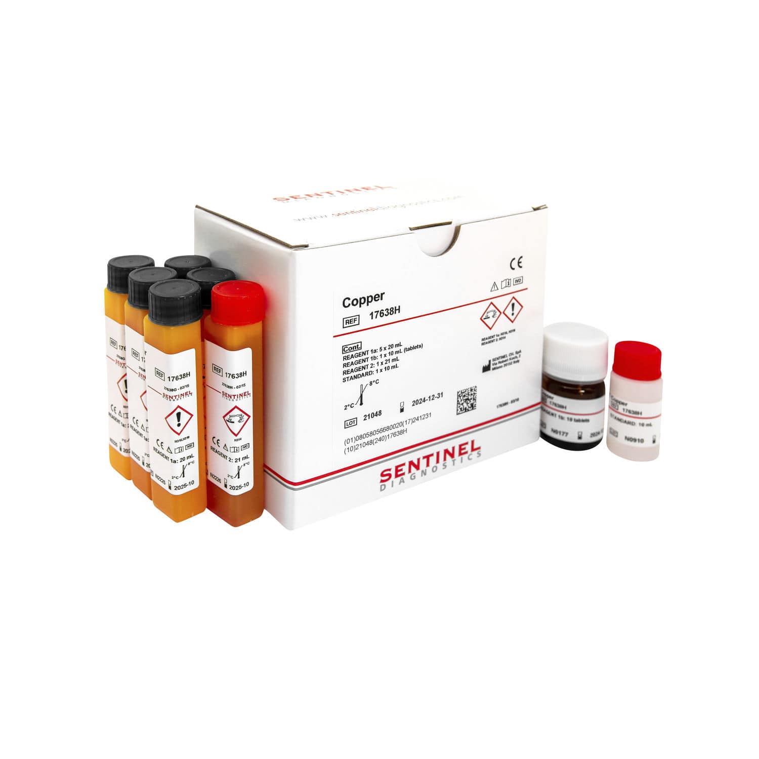 Copper Reagent Kit 17638H SENTINEL DIAGNOSTICS Serum Plasma