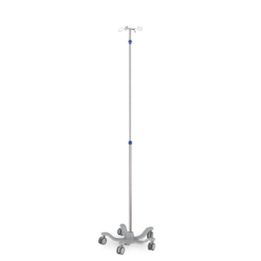 IV Pole On Casters IVS5 007 Rollsys 4 Hook Telescopic