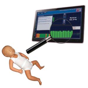 CPR training manikin / baby / with electronic console