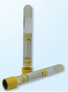 blood collection tube / for serum analysis / round bottom / separator gel