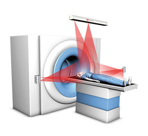 CT scan patient alignment laser / red