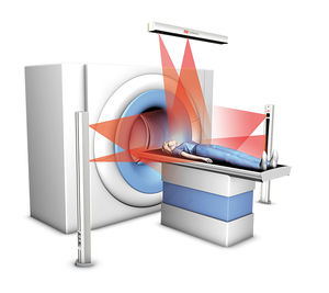 CT scan patient alignment laser / red