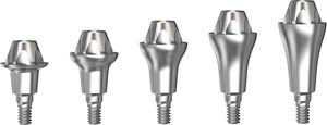 straight implant abutment / conical / titanium / external