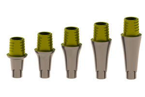 CAD/CAM implant abutment / straight / titanium / external