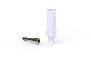 straight implant abutment / external / castable