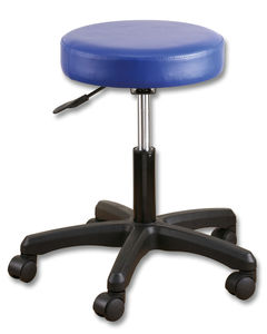 dental stool / height-adjustable / on casters