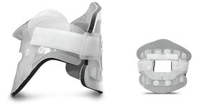 rigid cervical collar / with chin rest / tracheostomy / C4