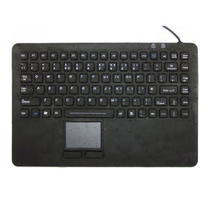 medical keyboard with touchpad / silicone / antibacterial / hygiene