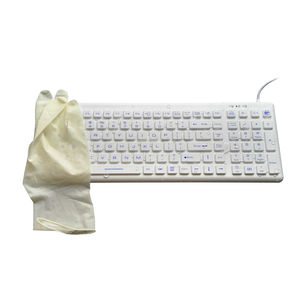 USB medical keyboard / silicone rubber / disinfectable / backlit