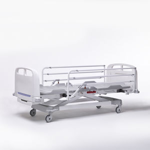 hospital bed / manual / height-adjustable / on casters
