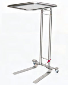 Mayo table on casters / height-adjustable / stainless steel