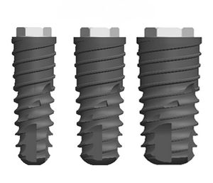 cylindrical dental implant / titanium / external hexagon