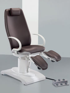 podiatry examination chair / electric / height-adjustable / with adjustable backrest