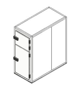 casket mortuary cabinet / 4-body / front-loading