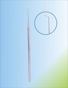 endodontic probe / single-ended / stainless steel