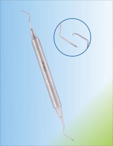 periodontal curette / Columbia / autoclavable / double-ended