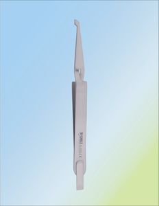 orthodontic tweezers / bracket holder / stainless steel / reusable