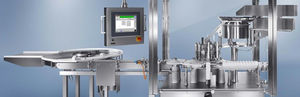 capsule crimping machine / for the pharmaceutical industry / rotary / high-performance