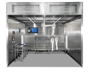 booth for the pharmaceutical industry / containment / walk-in / downflow