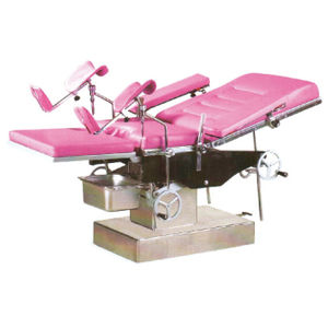 gynecological operating table / manual / height-adjustable
