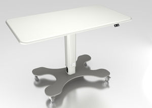 electric ophthalmic instrument table / height-adjustable / on casters