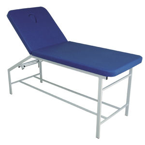 manual examination table / fixed-height / with adjustable backrest / 2-section
