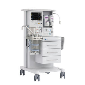pediatric anesthesia workstation / trolley-mounted / with respiratory monitoring / with electronic gas mixer