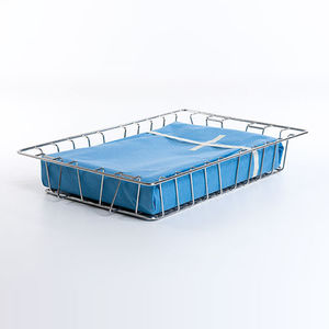 perforated sterilization basket / for instruments / stainless steel
