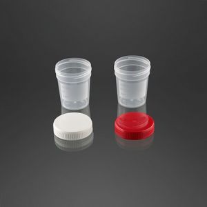 urine sample container / with screw cap / polypropylene