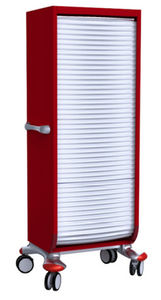 transfer cabinet / hospital / with tambour door / 1-door