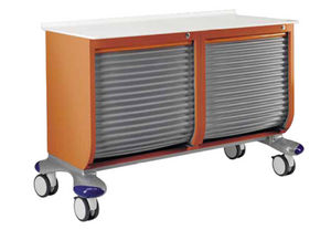 multi-function trolley / linen / with tambour door / double-module