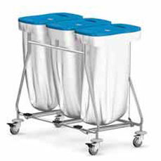 service trolley / for linen / waste / 3-bag