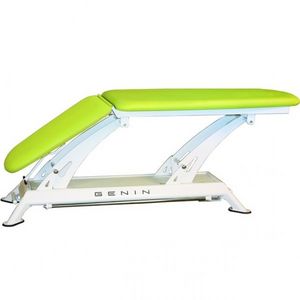 electric massage table / height-adjustable / 2-section