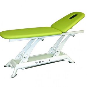 electric massage table / height-adjustable / 2-section