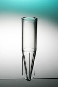 microbiology test tube / cone-bottom / polystyrene / sterile