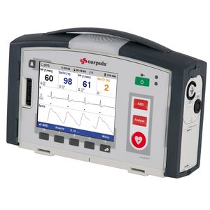 semi-automatic external defibrillator / with multi-parameter monitor