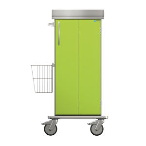 meal delivery trolley / meal / with basket / with door