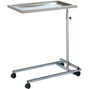 Mayo table on casters / height-adjustable / stainless steel