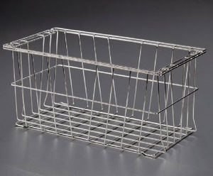 instrument sterilization basket / perforated / stainless steel