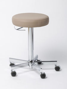 dental stool / height-adjustable / on casters