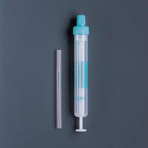 urine collection tube / cylindrical / with stabilizer / disposable
