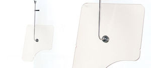 X-ray radiation shielding screen / ceiling-mounted / with window