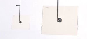 X-ray radiation shielding screen / ceiling-mounted / with window