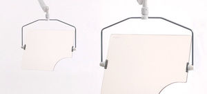 X-ray radiation shielding screen / ceiling-mounted / with window