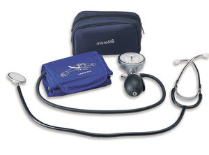 hand-held sphygmomanometer / with stethoscope