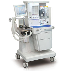 infant anesthesia workstation / trolley-mounted / with respiratory monitoring