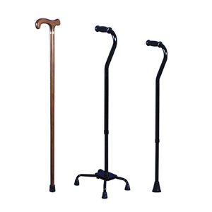 walking stick with offset handle / bariatric / height-adjustable